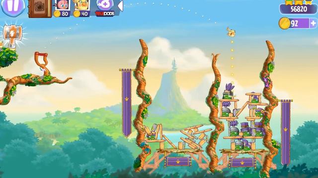 Angry Birds Stella Wall of pigs 2 3 stars HD Walkthrough смотреть онлайн