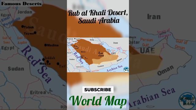 Rub al Khali Desert, Saudi Arabia Location Map, смотреть онлайн