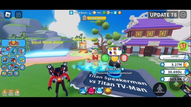Making Shiny++ New Limited Weapon Titan-Speakerman in "Weapon Fighting Simulator" ( ROBLOX ) смотреть онлайн
