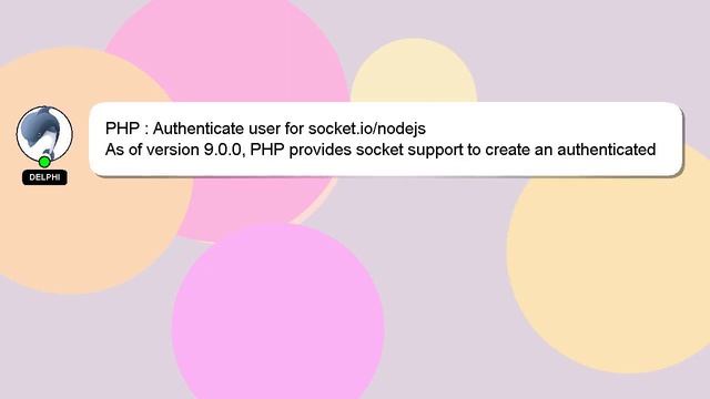 PHP : Authenticate user for socket.io/nodejs смотреть онлайн