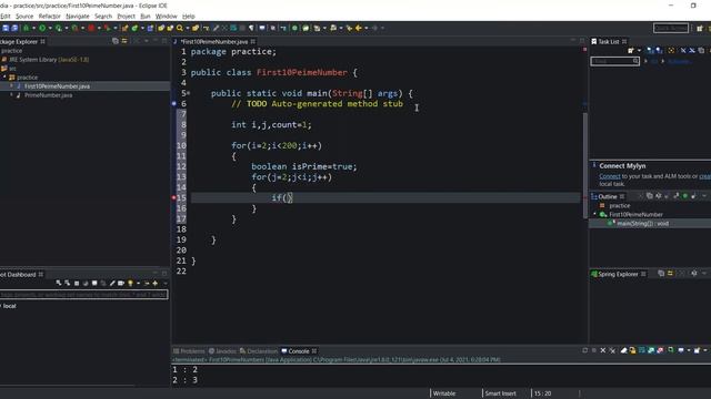 How to find First 10 Prime Numbers using java #First10PrimeNumbers #javaprogramm смотреть онлайн