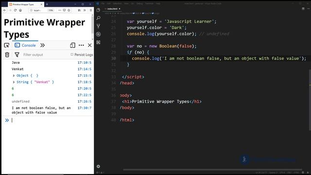 Javascript Primitive Wrapper Types Explained in Tamil смотреть онлайн