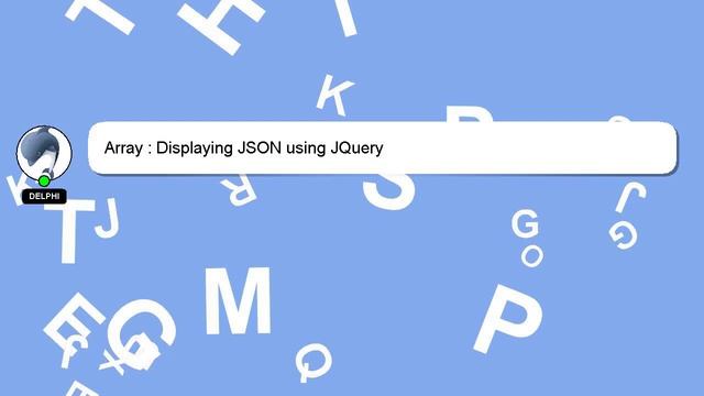 Array : Displaying JSON using JQuery смотреть онлайн