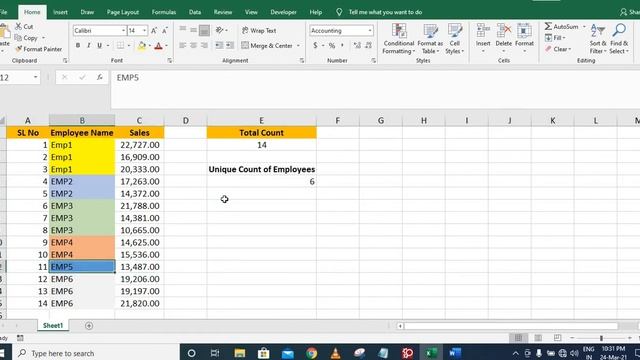 Sumproduct and Countif to count Unique Values смотреть онлайн