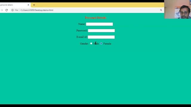 Personal details HTML form смотреть онлайн