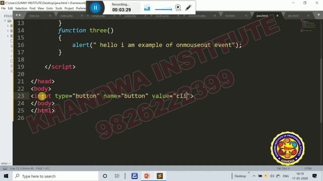 EVENT IN JAVASCRIPT - ON CLICK, MOUSEOVER AND MOUSEOUT смотреть онлайн