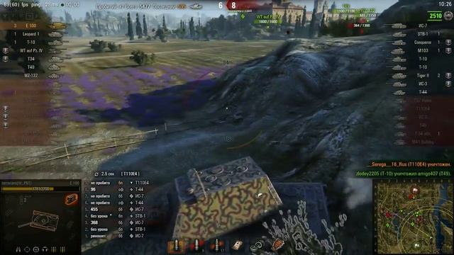 пострелял на е100