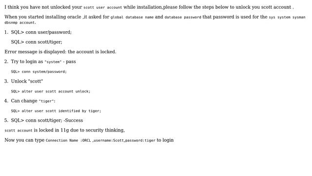 Missing scott user in Oracle 11 g database (2 Solutions!!) смотреть онлайн