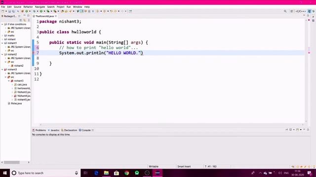 Java "Hello World" Example in Eclipse смотреть онлайн