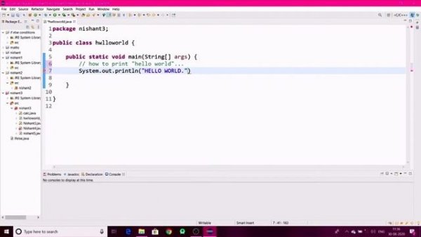 Java "Hello World" Example in Eclipse