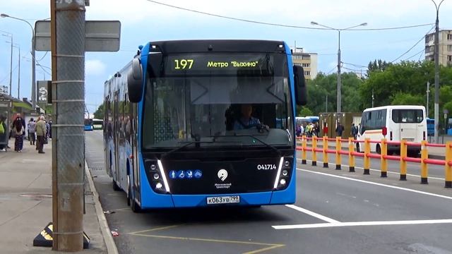 Новый автобус НеФАЗ-5299-40-52 с кольцевым маршрутом №197 "Метро Выхино - Метро Выхино" смотреть онлайн