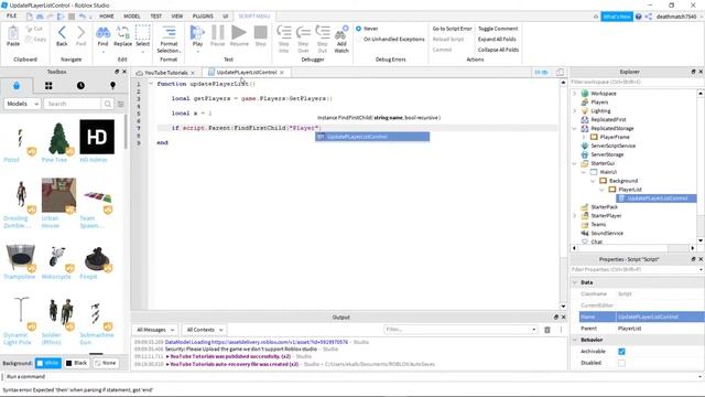 HOW TO MAKE A PLAYER LIST IN ROBLOX STUDIO смотреть онлайн