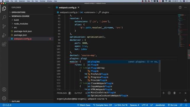 Webpack Плагины выносим в отдельную функцию 26 смотреть онлайн