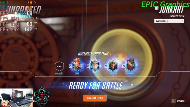 HP Gaming Victus 15-Fb0085AX AMD Ryzen 5 5600H RTX 3050 4 GB Ram 16 GB OVERWATCH Test How many FPS? смотреть онлайн