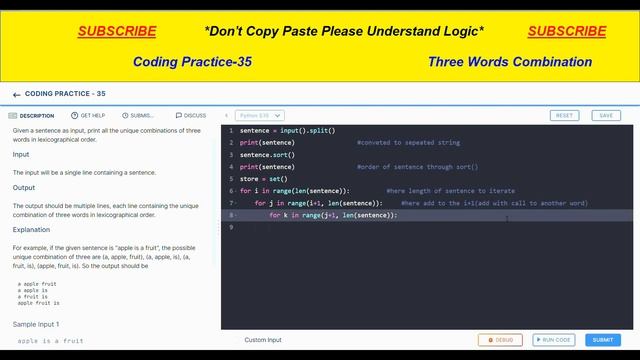 Three Words Combination | Coding Practice-35 | CCBP | #nxtwave #idp #python @YouTube смотреть онлайн