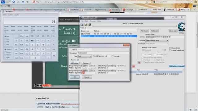 Cheat Engine - Flash Games - Learn to Fly - Method AOB(Array Of Bytes) Bytecode смотреть онлайн