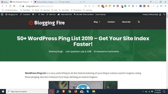 50+ WordPress Ping List 2019 – Get Your Site Index Faster! смотреть онлайн