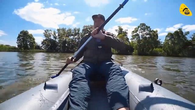 Надувной каяк для #рыбалки ФишКаяк. #Тест лодки на воде от клиента смотреть онлайн