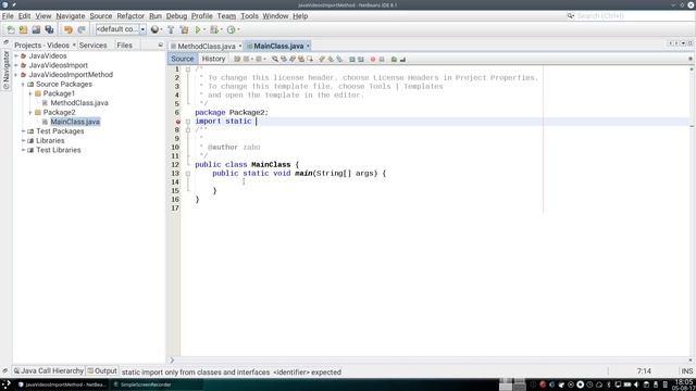 importing static methods on Java смотреть онлайн
