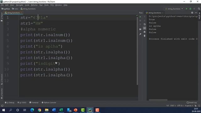 Day 63 String functions isalnum isalpha isdigit lower upper etc Part -03 (for CS and IP class XI ) смотреть онлайн