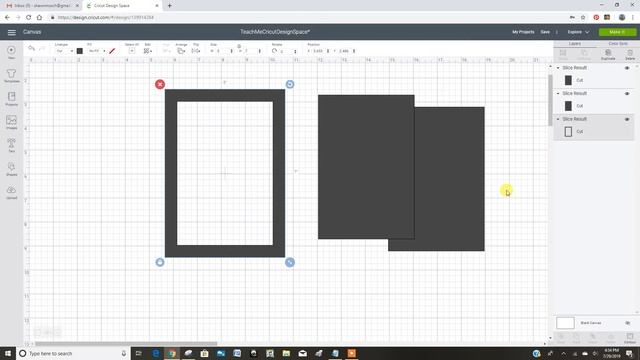 Making Frames in Design Space - Using Shapes, Align and Slice #CricutTip смотреть онлайн