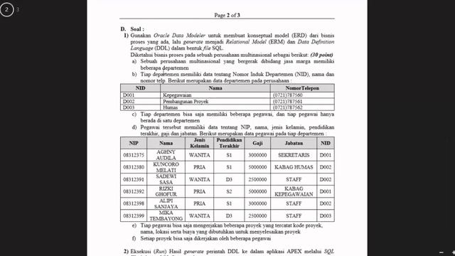 Tutorial Oracle Data Modeler dan APEX – Bayu Pratama dan Ade Saputri Kelas Basis Data 1 Yuri Rahman смотреть онлайн