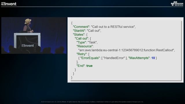 AWS re:Invent 2016: NEW LAUNCH! Serverless Apps with AWS Step Functions (SVR201) смотреть онлайн