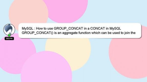 MySQL : How to use GROUP_CONCAT in a CONCAT in MySQL