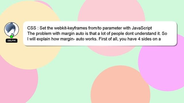 CSS : Set the webkit-keyframes from/to parameter with JavaScript смотреть онлайн