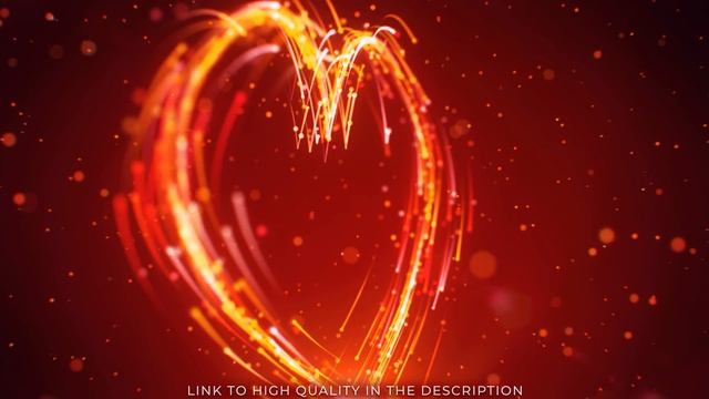 4K 60FPS ? Romantic Heart Glow Particles Valentine's Day Footage. Abstract Background Loop