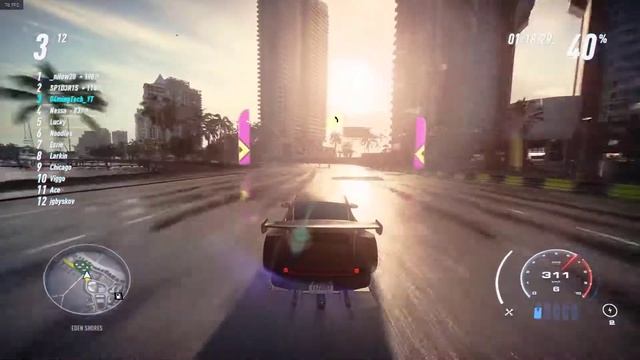 NFS Heat: Sonic Online Crash & Win, PC Gameplay 1080p60FPS смотреть онлайн