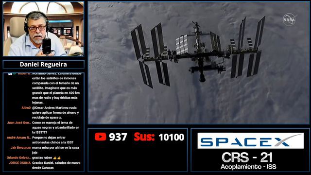 Versión corta - Acoplamiento de la Cargo Dragon2 (SpaceX) con la ISS Estación Espacial (EN ESPAÑOL смотреть онлайн