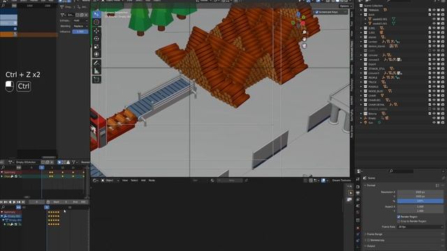 @Blender - Создание анимационного рекламного ролика. Создание LowPoly сцены и анимации в Blender