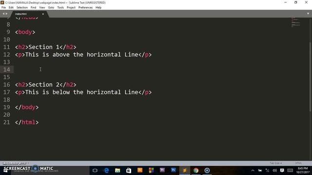 HTML Basic Tags For Beginners - Horizontal Lines смотреть онлайн
