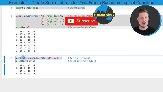 Create Subset of Rows of pandas DataFrame in Python (2 Examples) | Logical Condition & Random Lines смотреть онлайн