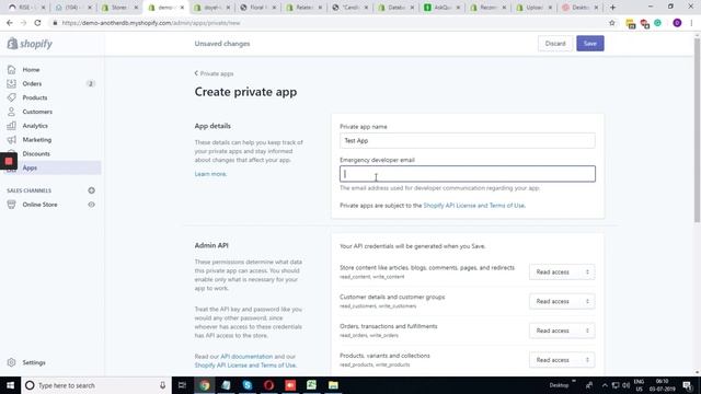 Generate API key | Shopify Tutorial смотреть онлайн