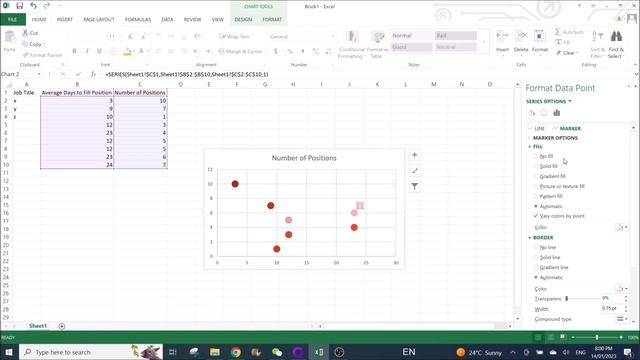 How to change color, size and shape of individual scatter plot / chart points in Excel смотреть онлайн