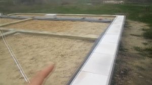 Разметка для кладки первого ряда блоков