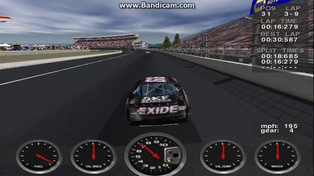 NASCAR Revolution (PC) Race #4 Gameplay (Jeff Burton) (Atlanta) (9 Laps) смотреть онлайн