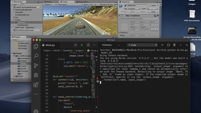 Simulation of Self Driving Car With Unity смотреть онлайн