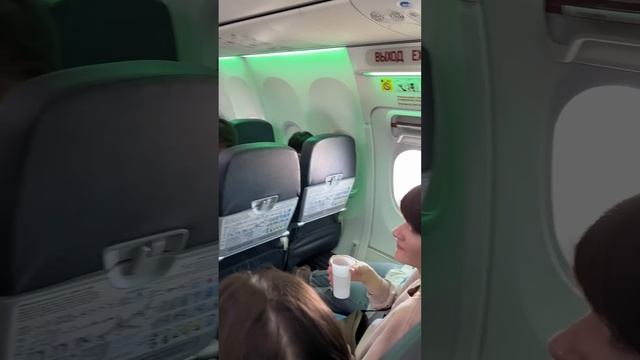 Бортпроводник Победы Анастасия приносит воды в полете смотреть онлайн