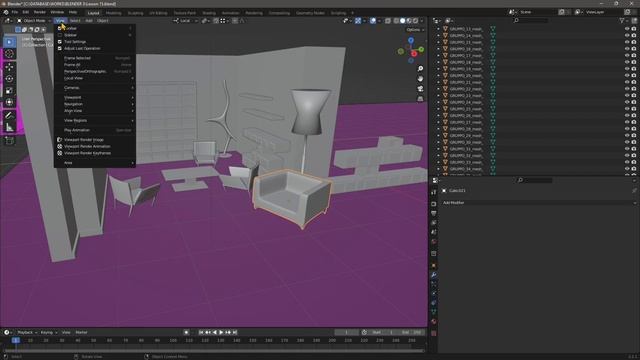 Videoguide - How To Find A Selected Object In A Blender Scene In The Outliner Panel, Quick Selectio