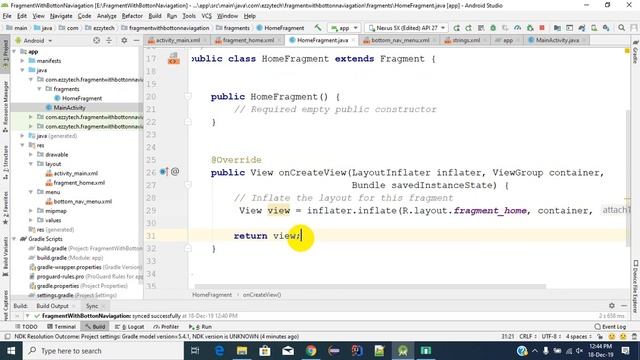 Fragment With Button Navigation bangla Tutorial смотреть онлайн