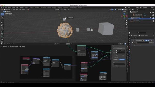 Easy scatter setups in Geometry Nodes and how to save in Asset Browser - Blender 3.0 Basics смотреть онлайн