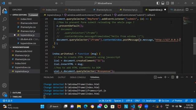 Cross origin sandbox IFRAME Communication PostMessage Security aspects Javascript Interview Series смотреть онлайн