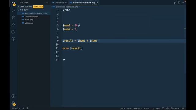 Arithmetic Operations in PHP смотреть онлайн