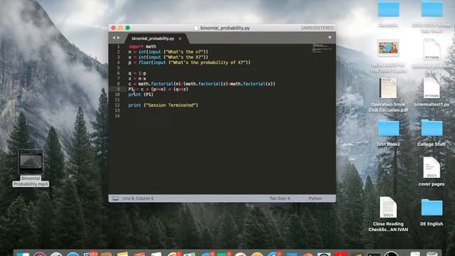 Binomial Probability Python Tutorial смотреть онлайн