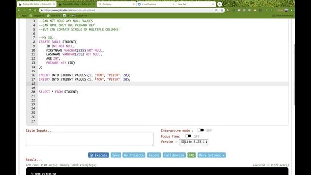 What is PRIMARY KEY & NOT NULL Constraints in SQL - Part 5 смотреть онлайн