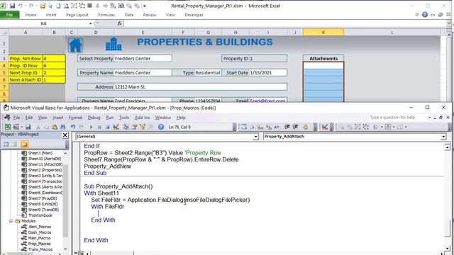 How To Create Automated Excel Forms & Add Attachments [Rental Property Manager Pt. 2] смотреть онлайн