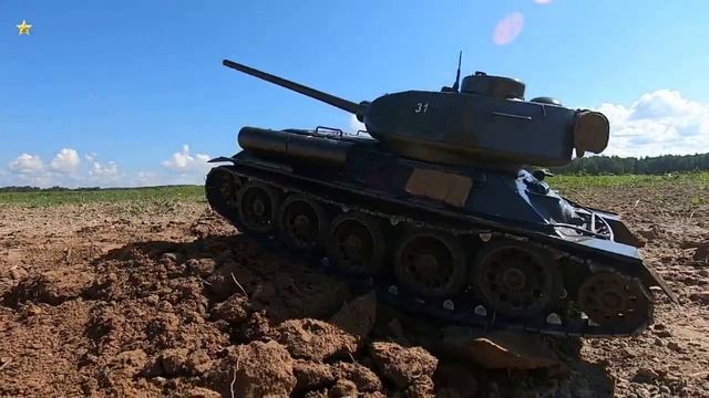 RC 1/16 Танк Т-34 - "Танковый марш" смотреть онлайн
